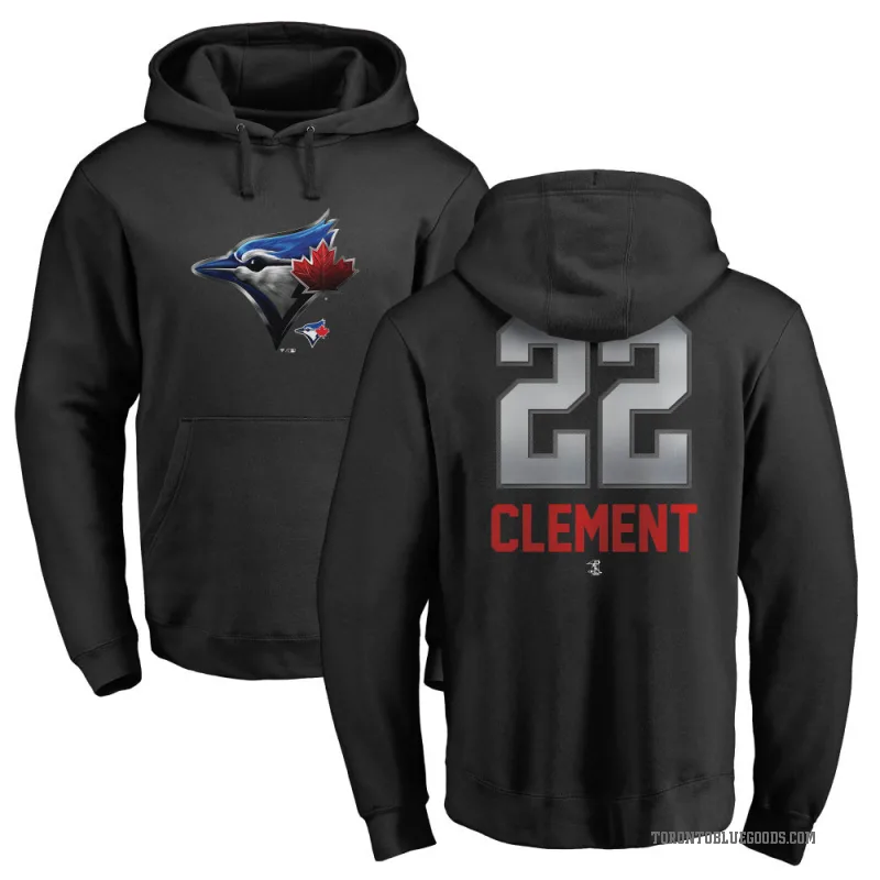 Ernie Clement Men's Black Toronto Blue Jays Branded Midnight Mascot Pullover Hoodie -