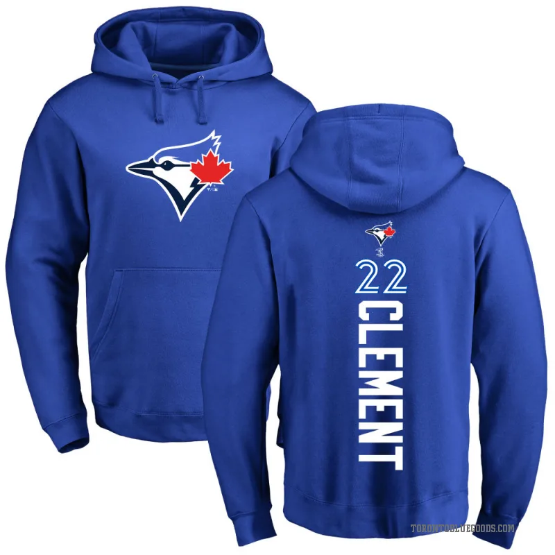 Ernie Clement Men's Royal Toronto Blue Jays Backer Pullover Hoodie