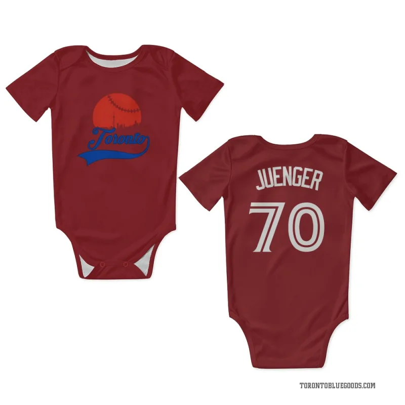 Hayden Juenger  Scarlet Toronto Blue Jays  Newborn & Infant Bodysuit