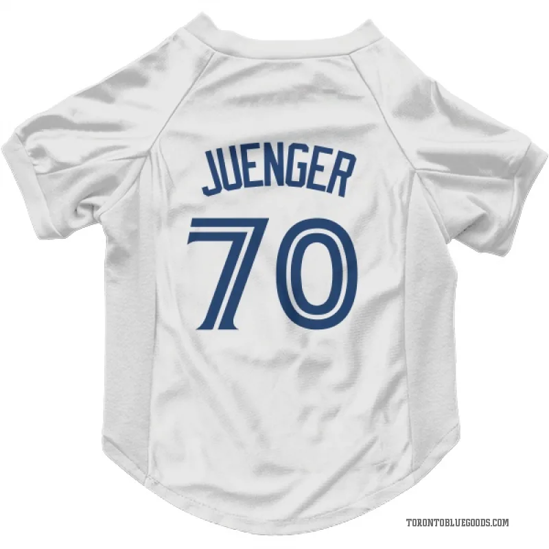 Hayden Juenger  White Toronto Blue Jays  Cat & Dog Pet Jersey