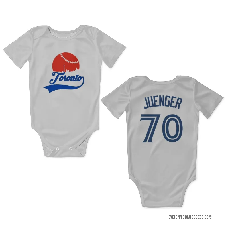 Hayden Juenger  White Toronto Blue Jays  Newborn & Infant Bodysuit